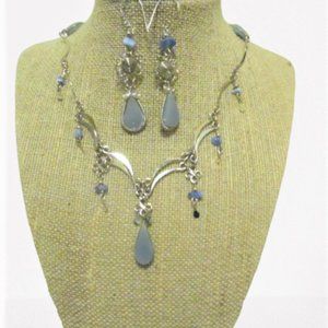 Angelite Semiprecious Stone Necklace